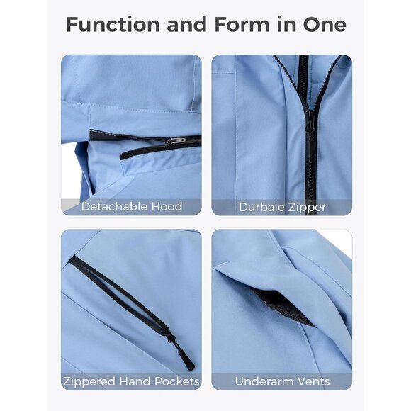 Women's Purple Size Winter Coats Waterproof Ski Jacket Hooded Snowboarding Jacke - Picture 6 of 6